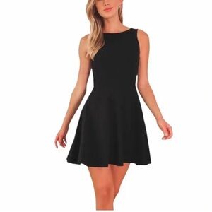BLACK SKATER DRESS